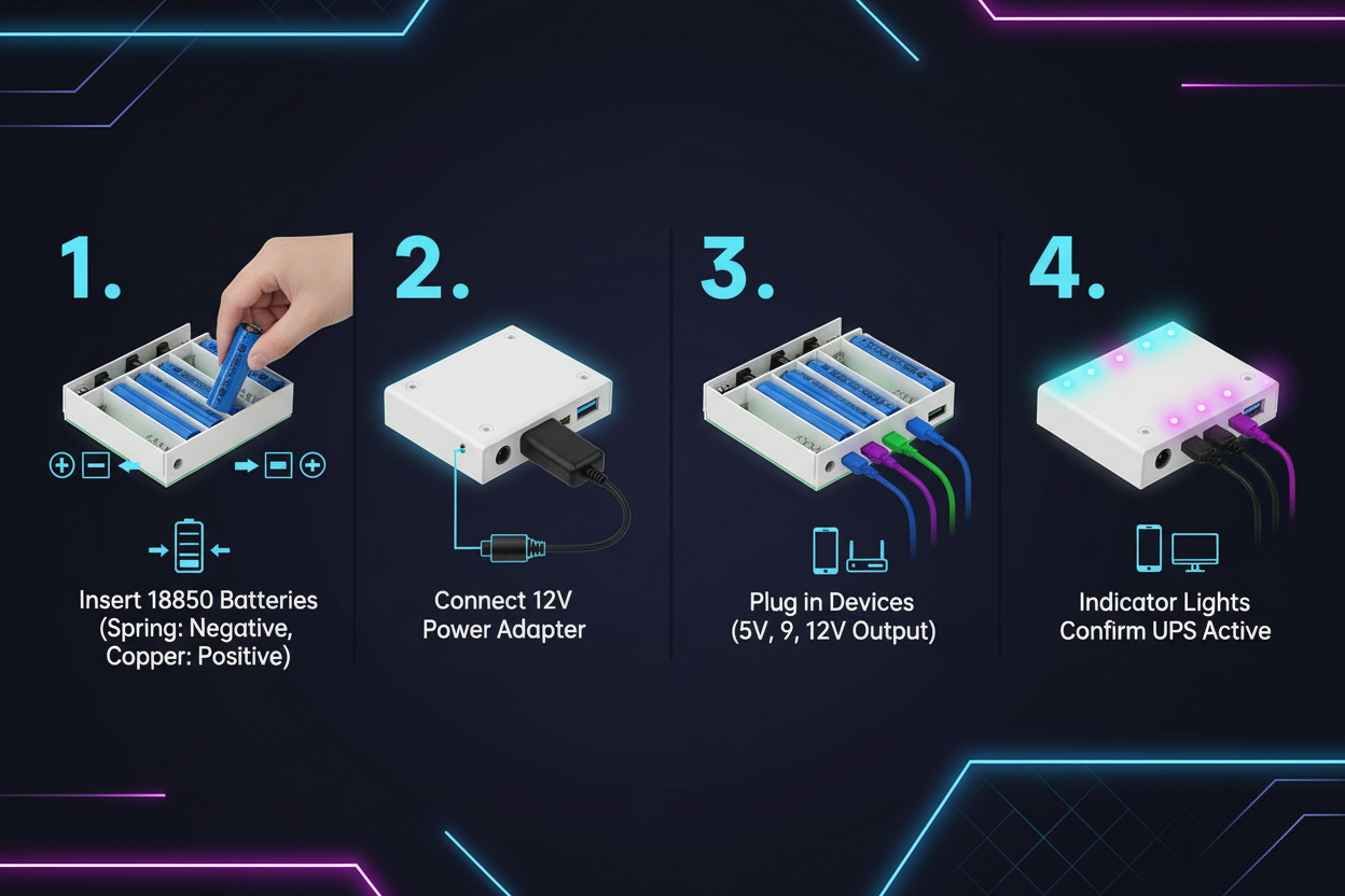 Battery installation and connection instructions