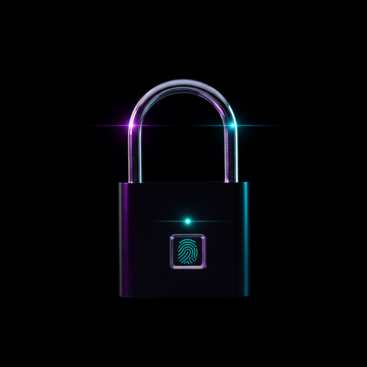 Smart fingerprint padlock with neon lighting