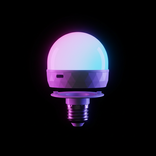 Rechargeable LED emergency bulb with neon lighting